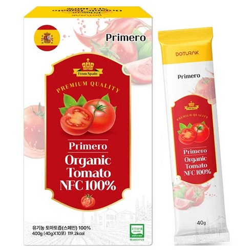 도투락 프리메로 유기농 토마토 NFC 100% 토마토 스틱, 10개