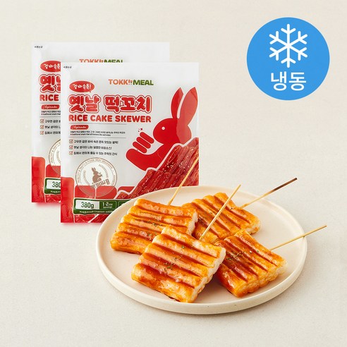 [로켓프레시] 토끼밀 옛날 떡꼬치 (냉동), 380g, 2개