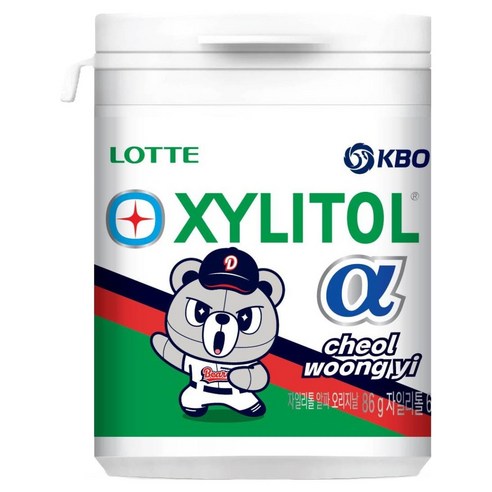 롯데자일리톨 KBO 알파 오리지날 껌 두산 베어스