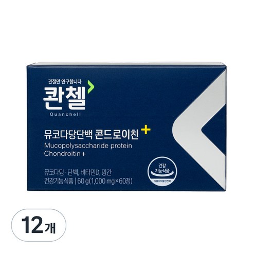 콴첼 뮤코다당단백 콘드로이친 플러스, 60정, 12개