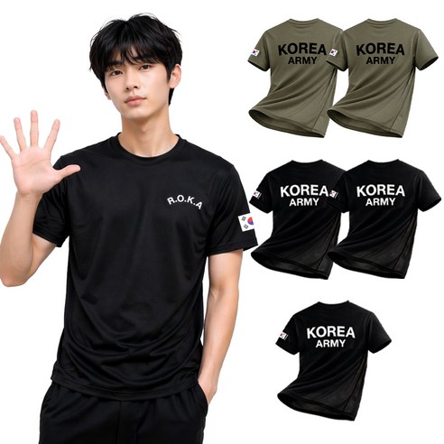 밀리브로 남녀공용 쿨링 로카 반팔티 5p