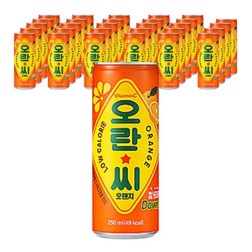 오란씨 오렌지 탄산 저칼로리 비타민C, 30개, 250ml