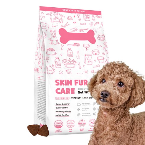 본아페티 강아지 기능성 사료, 피부/피모+알러지, 1kg, 1개