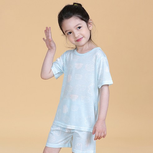보누맘 아동용 냉감 구름데이 5부 인견 쟈가드 실내복