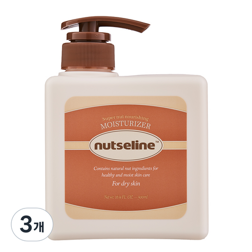넛세린 모이스처라이저 바디로션 무향, 3개, 500ml
