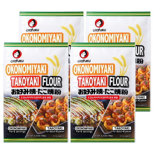 오타후쿠 오코노미야끼 타코야끼 겸용 분말, 180g, 4개