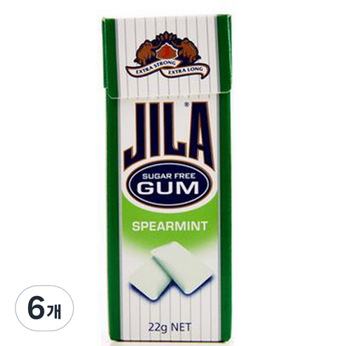 자일라 스피아민트 껌, 22g, 6개