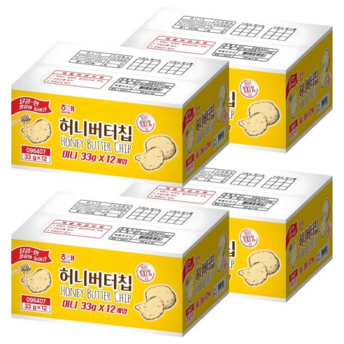 해태제과 허니버터칩, 396g, 4개