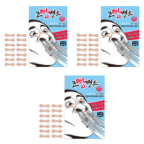 코빵밴드 애니타임 비강확장기 14p, 3개