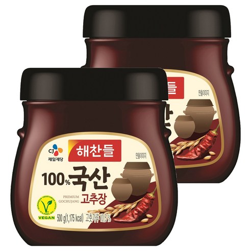 100% 국산 고추장, 500g, 2개