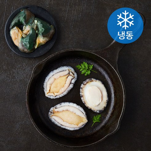 다복 청정바다를 담은 CAS로 급냉한 순살 전복 + 내장 (냉동), 90g(3미), 1개