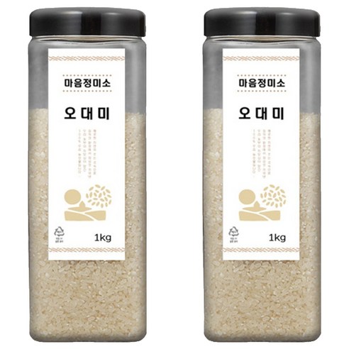 마음정미소 오대미 백미, 1kg, 2개, 상등급