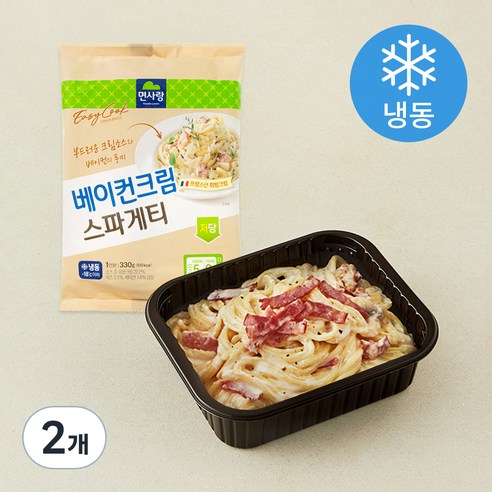 면사랑 베이컨크림 스파게티 1인분 (냉동)