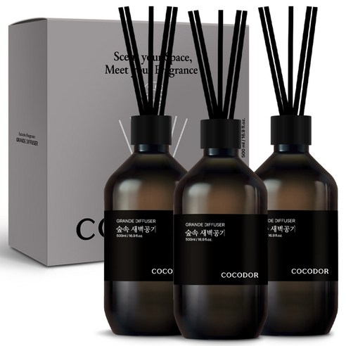 코코도르 그란데 디퓨저, 숲속새벽공기, 500ml, 3개