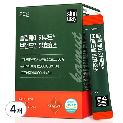 슬림웨이 두드림 카무트 브랜드밀 발효효소, 4개, 30회분