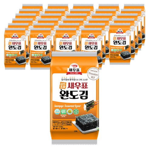 새우표 완도 프리미엄 도시락김, 4g, 32개