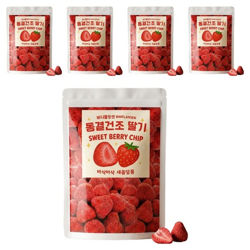 비니플랑센 동결건조 딸기스윗베리칩, 110g, 5개