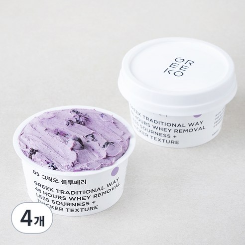[로켓프레시] 그릭오 블루베리 그릭 요거트 2개입, 100g, 4개