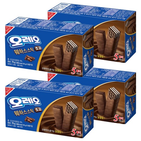 오레오 웨하스 스틱 초코, 75g, 4개