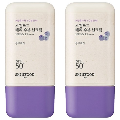 스킨푸드 베리 수분 선크림 SPF50+ PA++++, 50ml, 2개