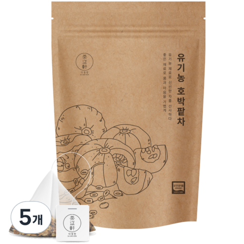 다정헌 유기농 호박팥차 티백, 1.5g, 20개입, 5개