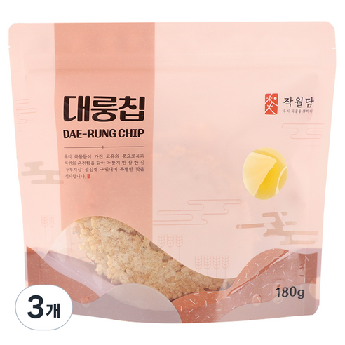 작월담 현미누룽지, 180g, 3개