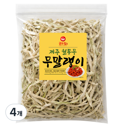 굳드림 제주 월동무 무말랭이, 4개, 500g