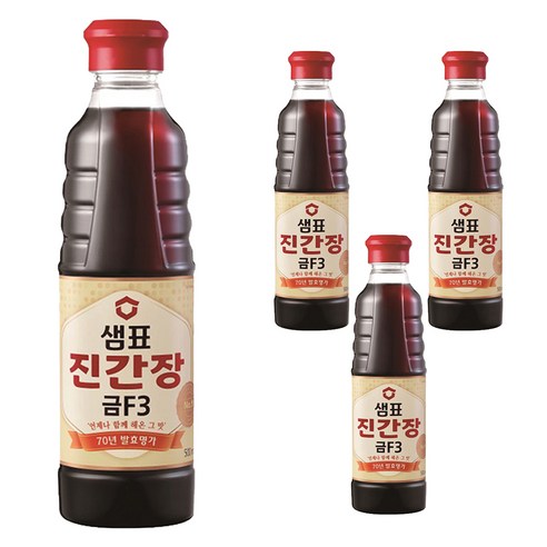 샘표 진간장 금F3, 500ml, 4개