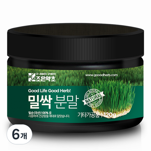 조은약초 밀싹 분말, 6개, 120g