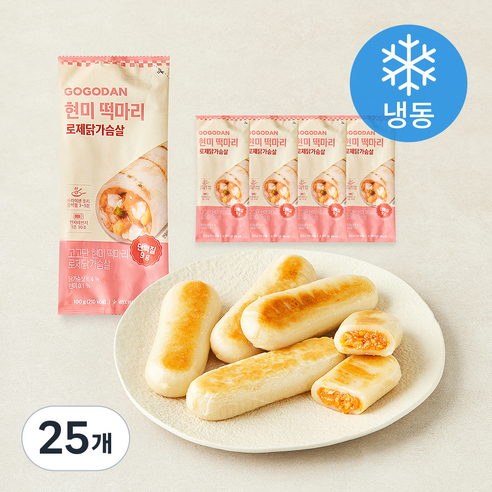 [로켓프레시] 고고단 떡마리 로제닭가슴살 (냉동), 100g, 25개, 1개입
