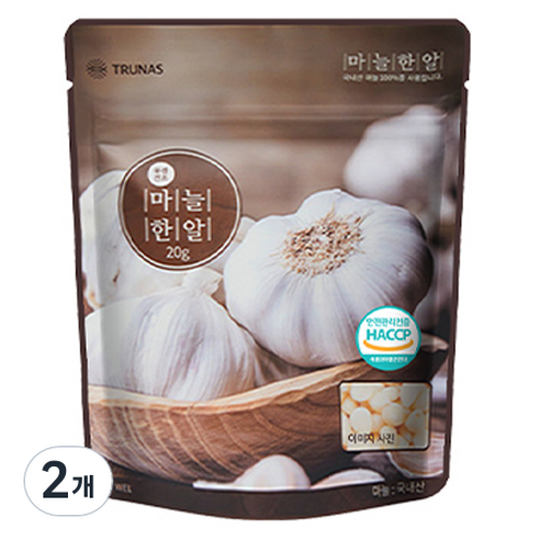 자연한알 간편양념 마늘한알, 20g, 2개