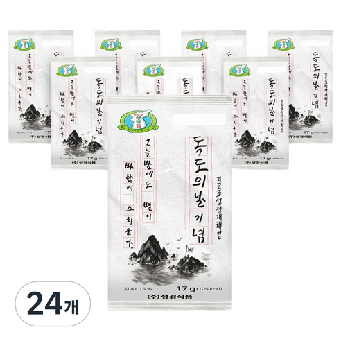 지도표성경 독도의 날 기념 성경 식탁김, 17g, 24개