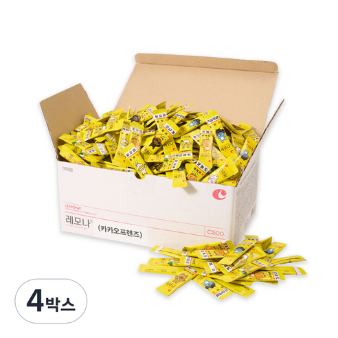 레모나 산 카카오프렌즈 비타민C 500포, 1kg, 4박스