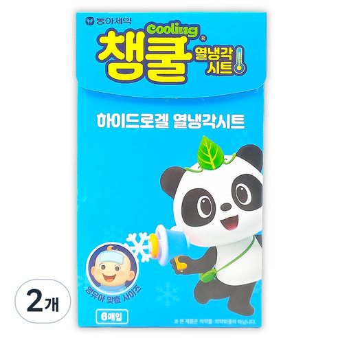 동아제약 챔쿨 열냉각시트 쿨링 하이드로겔 40 x 90 mm, 2개, 6개입