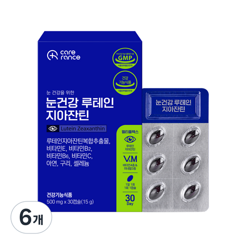 케어란스 10중 복합 기능성 눈건강 루테인 지아잔틴 멀티플렉스 7, 6개, 30정