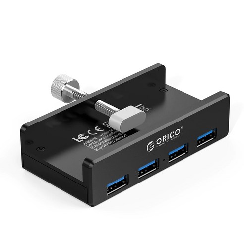 오리코 4포트 USB 3.0 클립형 허브 MH4PU 블랙