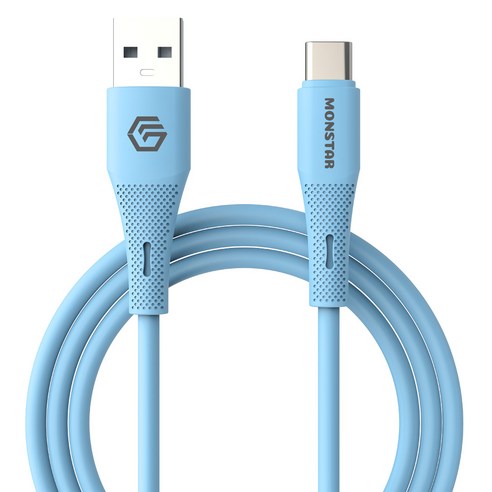 몬스타기어 A타입-C타입 휴대폰 태블릿 보조배터리 고속 충전 데이터 실리콘 케이블