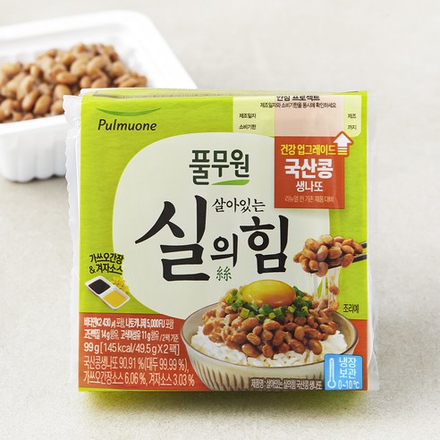 [로켓프레시] 풀무원 살아있는실의힘 국산콩생나또