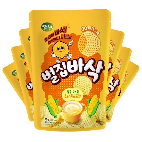 3D입체스낵 벌집바삭 초당콘스프맛, 50g, 7개