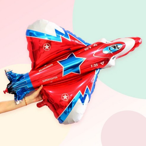 [예쁨주의지호] S_우주풍선 모음 /대형 입체 우주풍선 /UFO풍선/로켓풍선/지구풍선/우주풍선, S_대형 우주풍선_전투기