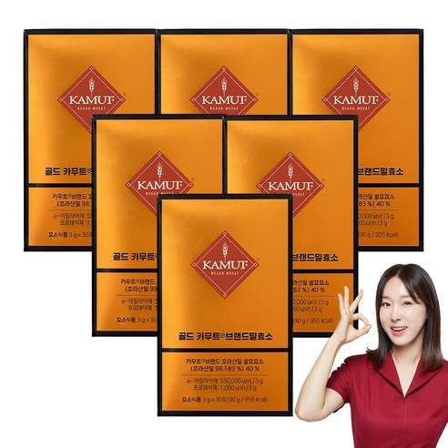 그레인온 골드 카무트 브랜드밀 효소, 90g, 6개