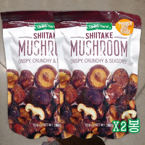 SNAK YARD 크런치 야채칩 표고버섯 칩 300g SHIITAKE MUSHROOM CHIPS, 300g, 2개