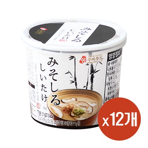 주비푸드 미소장국 버섯맛, 21g, 12개