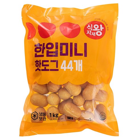 식자재왕 한입미니 핫도그 1kg, 1개, 1kg