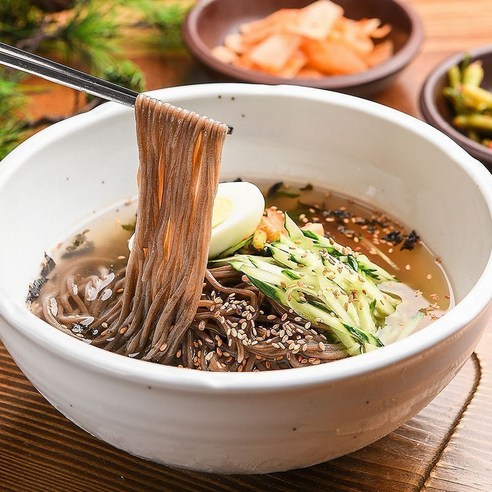 [동해막국수] 47년 강릉노포 맛집 물막국수 (감자메밀면+육수) / 쫄깃한 식감, 시원 슴슴한 육수, 4세트, 450g