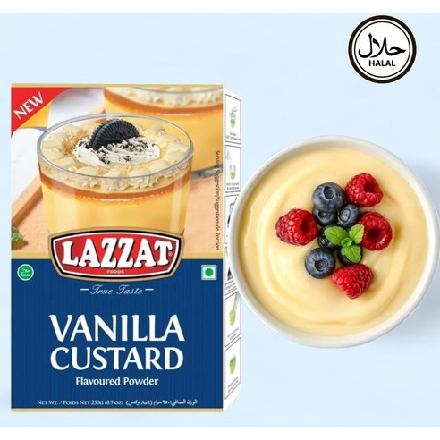 Lazzat Vanilla Custard  Powder 250g  라자트 바닐라 커스터드 파우더 250g