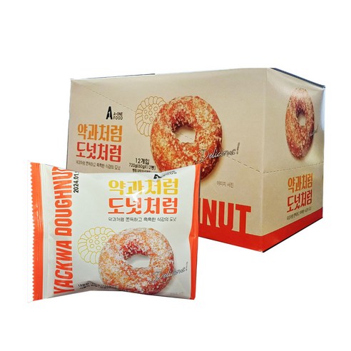 에이원 약과처럼 도넛처럼 아침대용 개별포장 도넛 12개입 1BOX