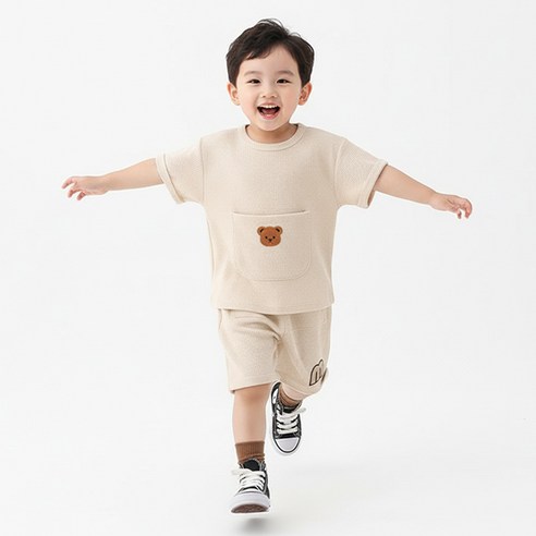 몽실이 와플 포켓베어 반팔상하복