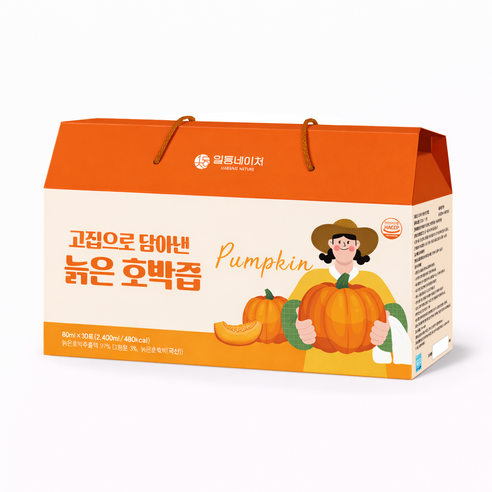 일등네이처 붓기 빼는 호박즙 100% 국산 해남 늙은 호박즙 임산부 산모 추천, 80ml, 30개