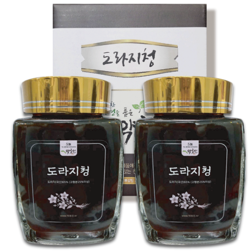 [파피샵]약초인 국내산 도라지청 프리미엄 500g 2개 무색소 무설탕